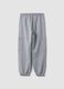 Grey organic cotton joggers with cargo pockets for boys_1