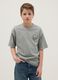 Boys' Green Pure Cotton Oversized Fit T-shirt with Skull_0