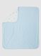 Blue printed organic cotton-blend baby blanket_1