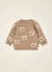 Beige wool-blend crew-neck jumper with teddy bear motif_2