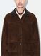 Brown regular-fit shacket with contrast collar_2