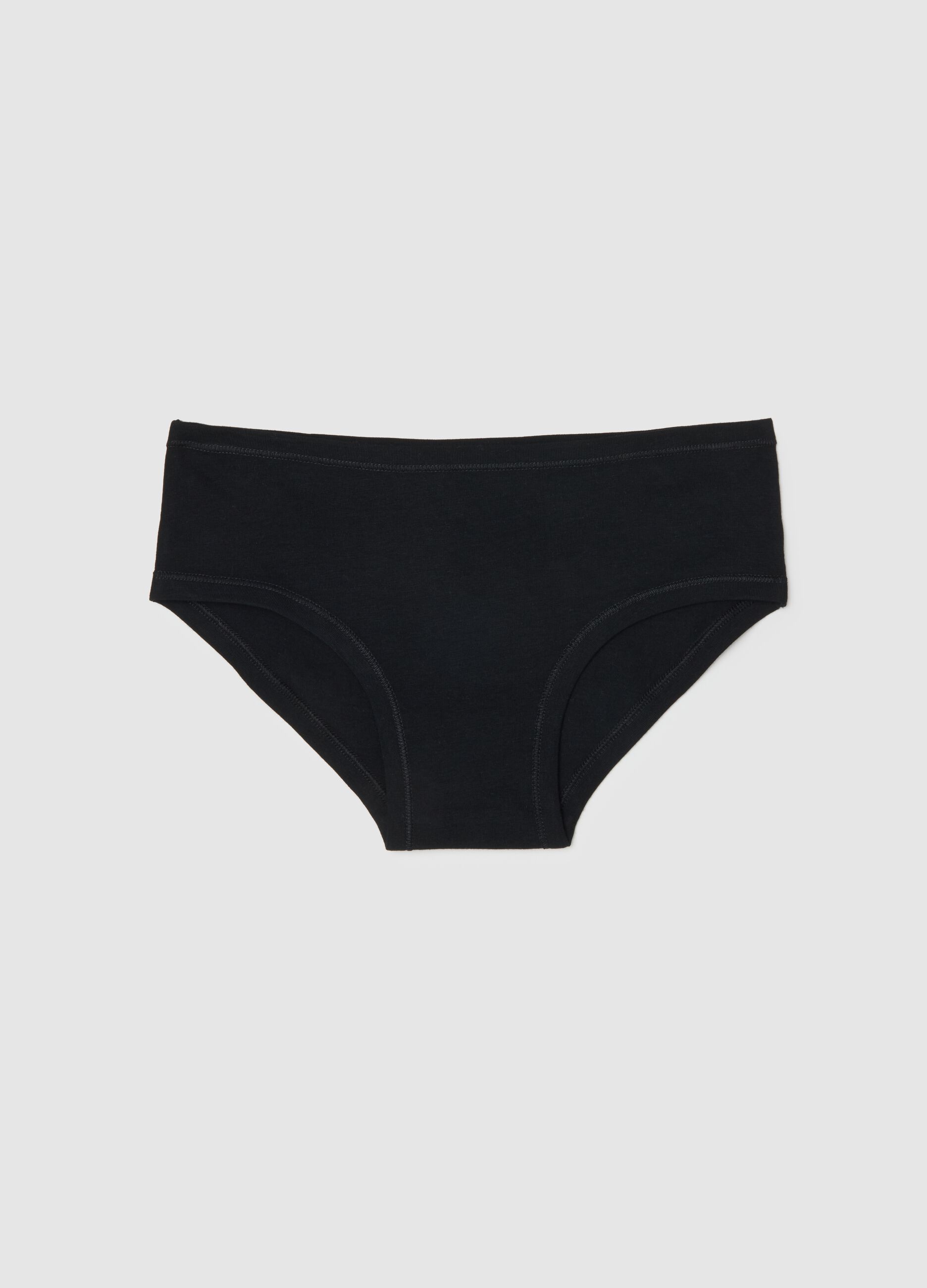 Baby culotte nere da ragazza in cotone elasticizzato regular fit