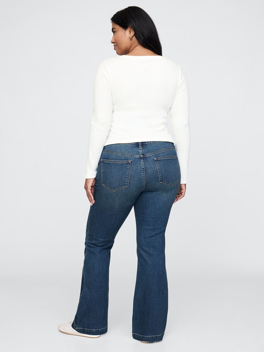 Jeans flare fit in misto cotone_5
