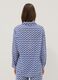 Multicoloured pure cotton shirt with pattern and V-neck_2