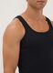 Black pure organic cotton ribbed vest_2