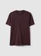 Brown pure cotton crew neck T-shirt regular fit_4