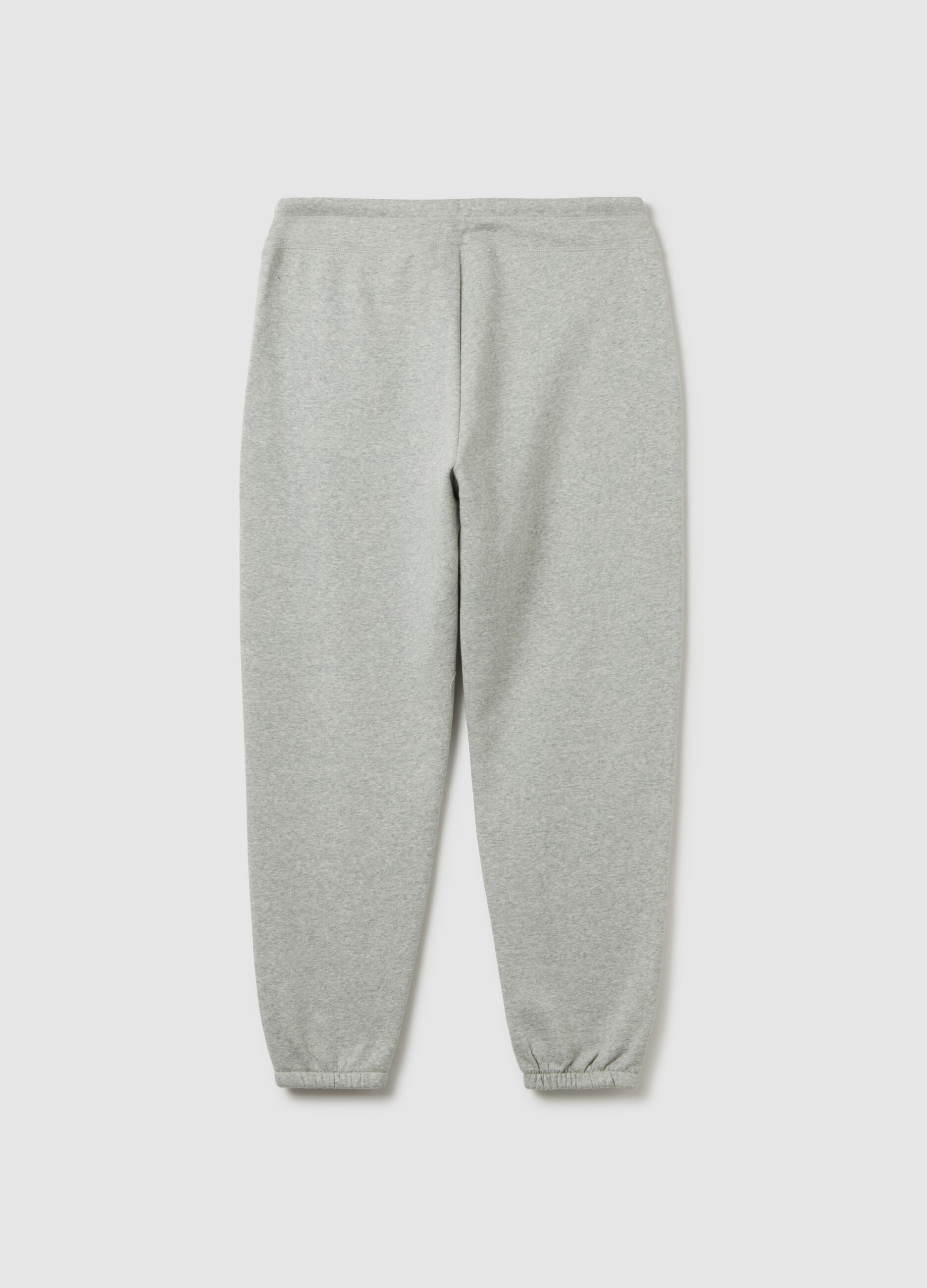 Cotton joggers with logo embroidery