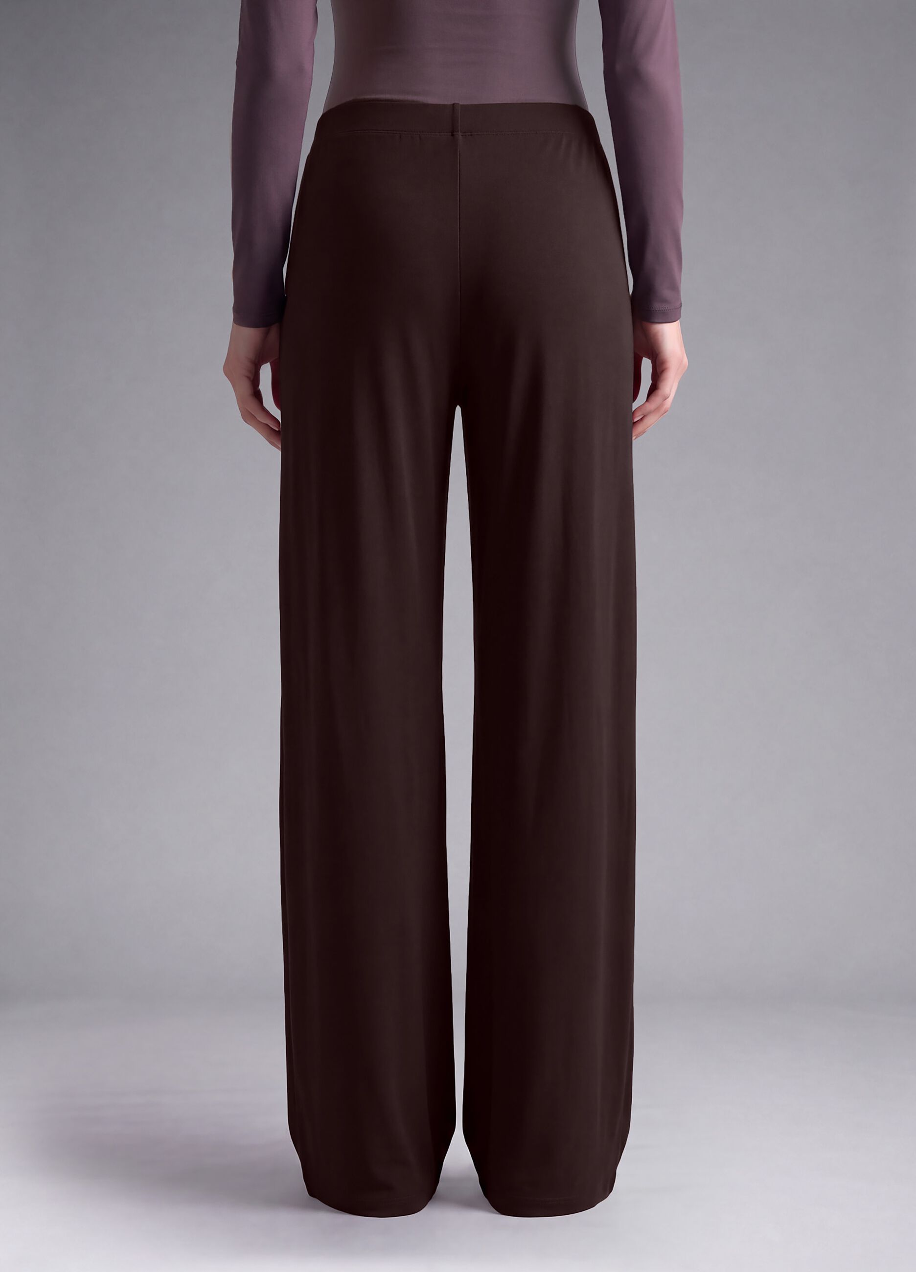 Brown Easy Dry wide-leg stretch trousers ALTAVIA STUDIO