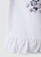 White stretch cotton girls&rsquo; t-shirt with Minnie ruffles_3