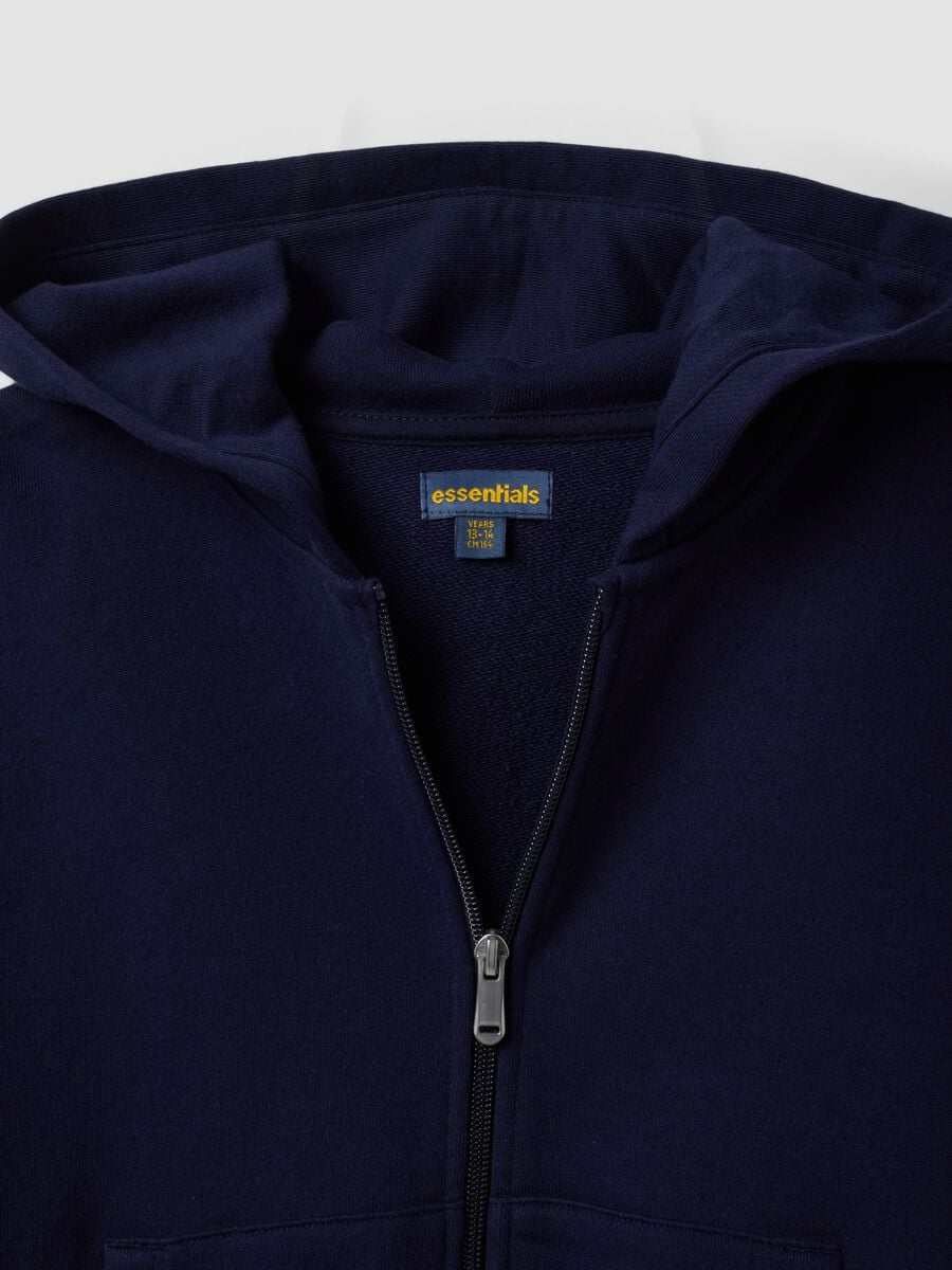 Blue organic cotton hooded sweatshirt_5