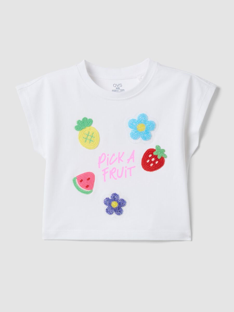 White short-sleeved pure cotton T-shirt_0