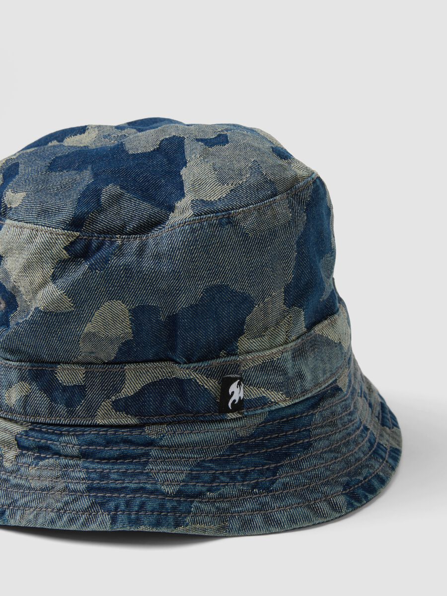 Blue pure cotton bucket hat_2