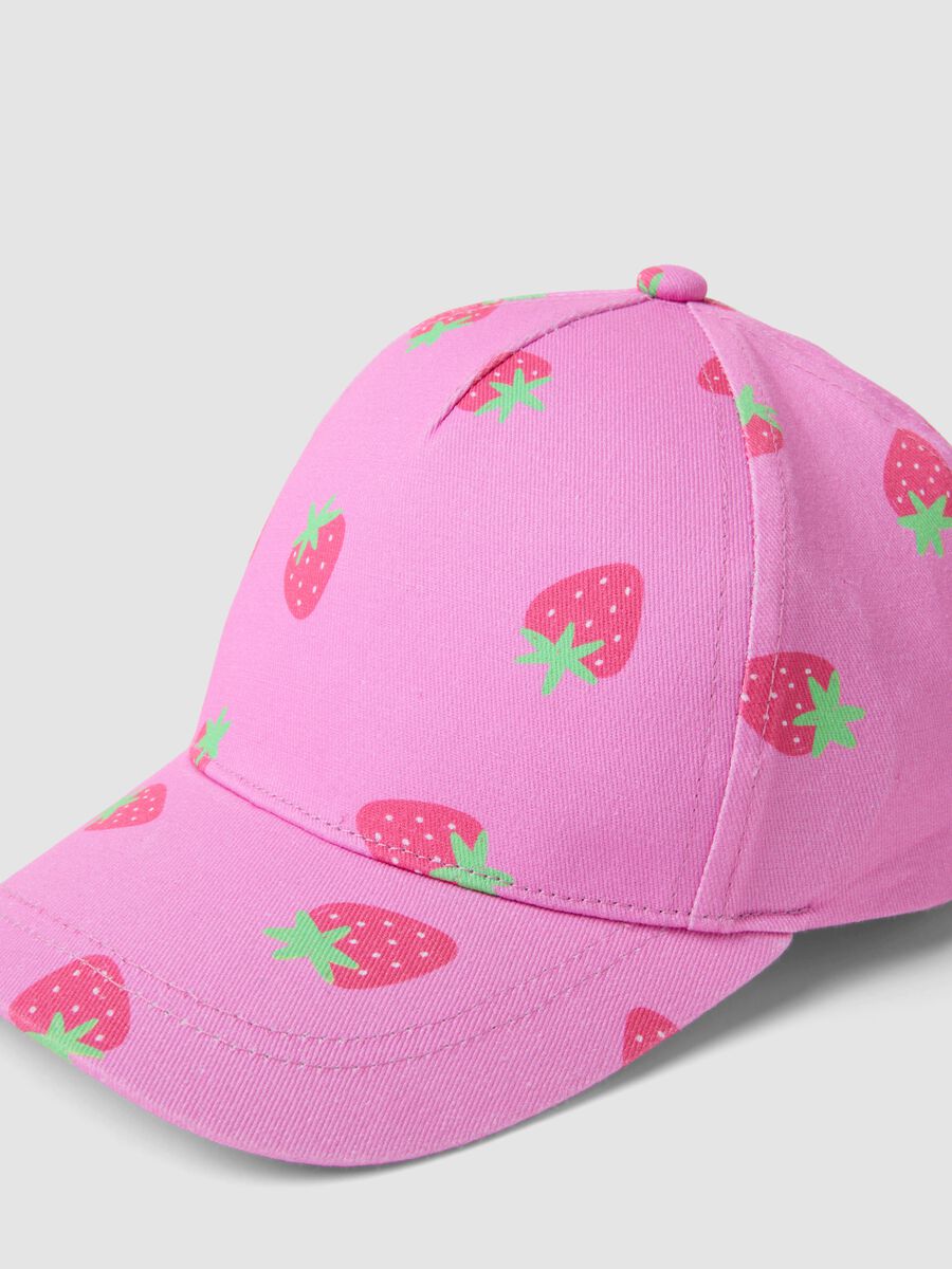 Cappello baseball rosa in puro cotone_1