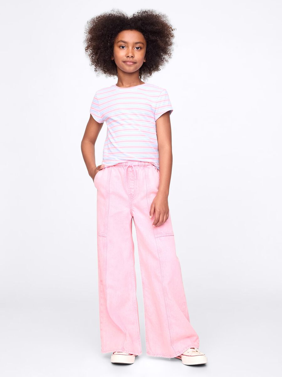 Pantaloni a gamba larga con coulisse_0