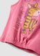 Pink and yellow pure cotton top and shorts set for baby girl_3