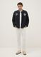 Black cotton blend jacket regular fit with Boston Celtics logo_1