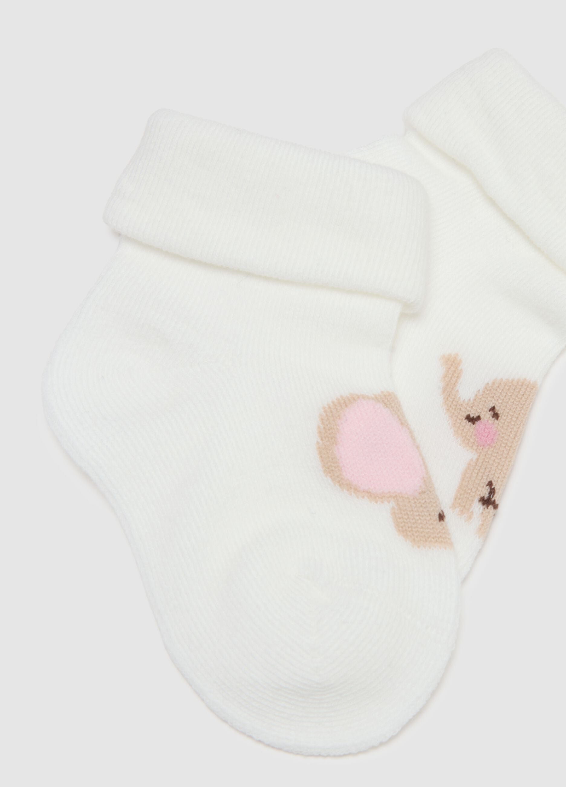 Infant's multicolour cotton-blend socks twin pack with prints