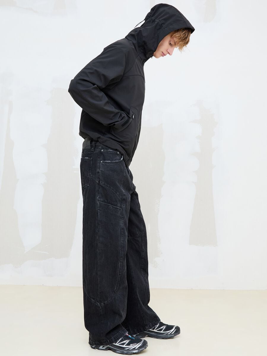 Washed Black Baggy Denim_0