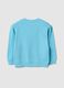 Children's oversized blue pure cotton sweatshirt with print_1