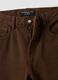Brown straight-fit pure cotton jeans_6