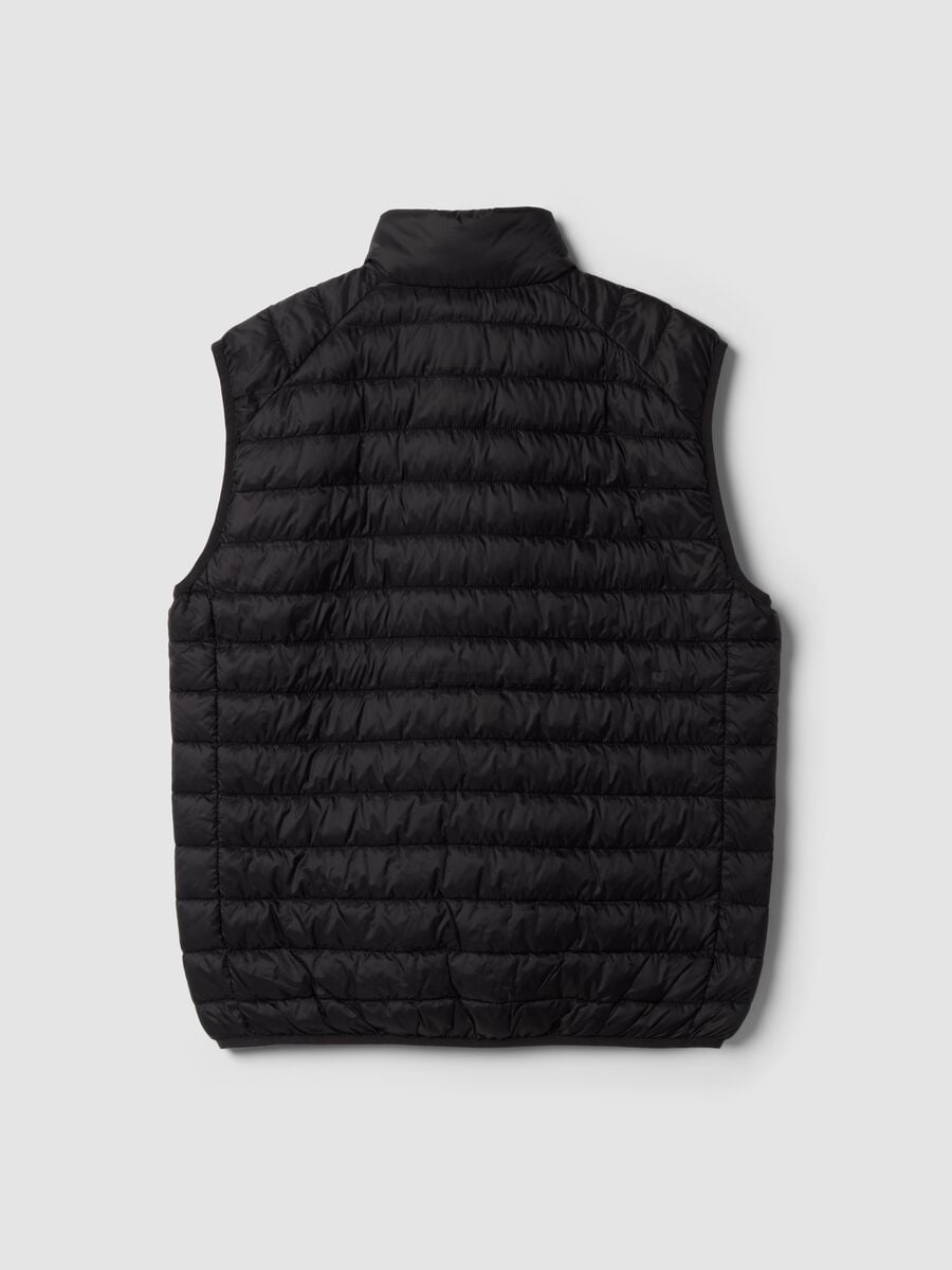 Black Ultralight padded gilet with zip_6