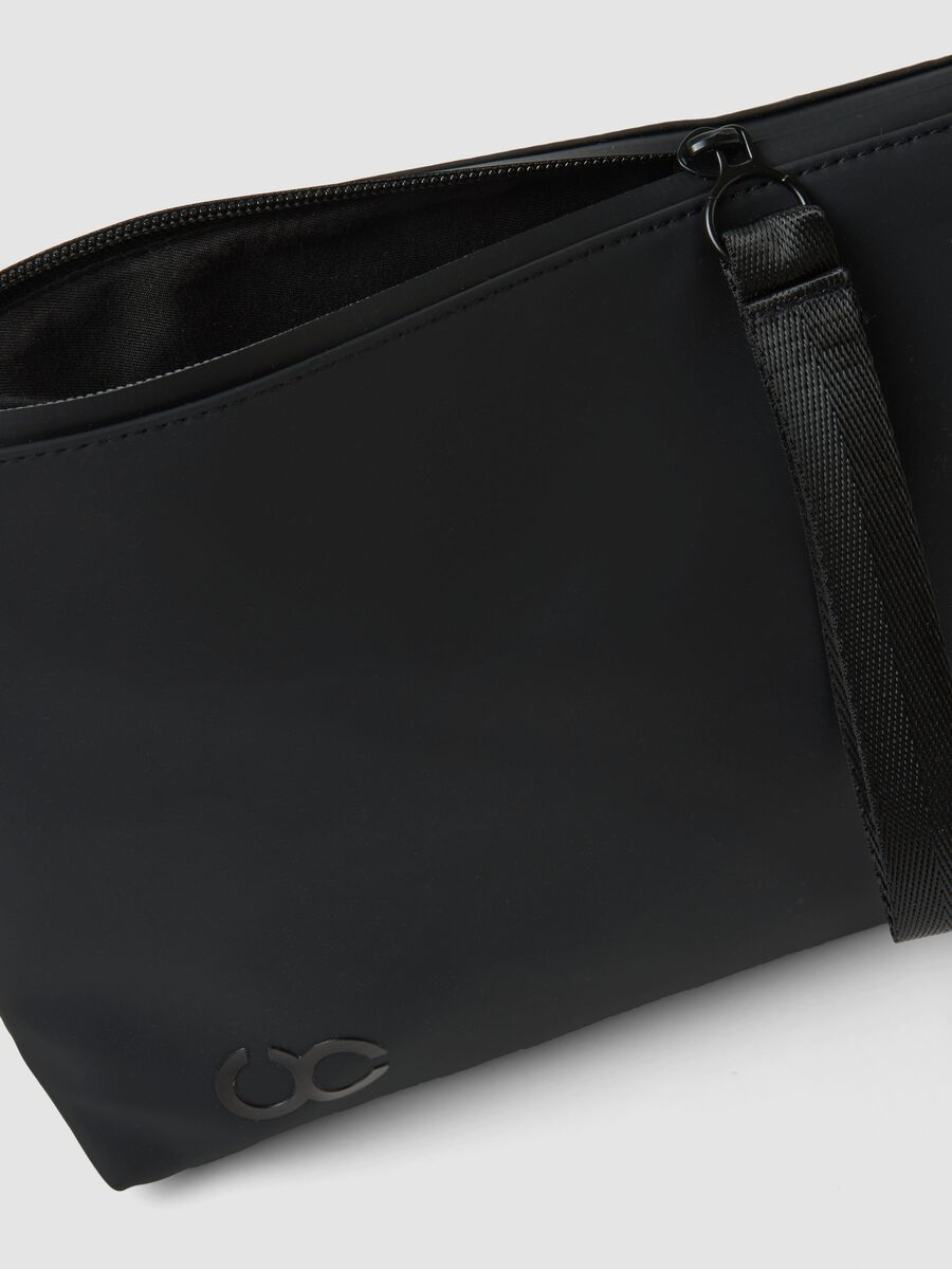 Black zip pouch with wrist strap_2