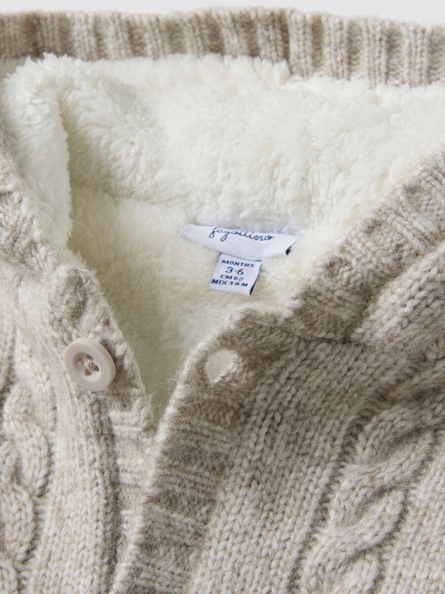 Grey hooded cable-knit jacket_2