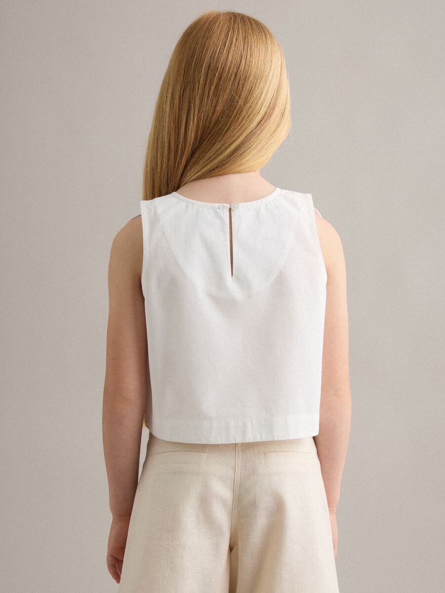 White pure cotton top with scalloped trim_1