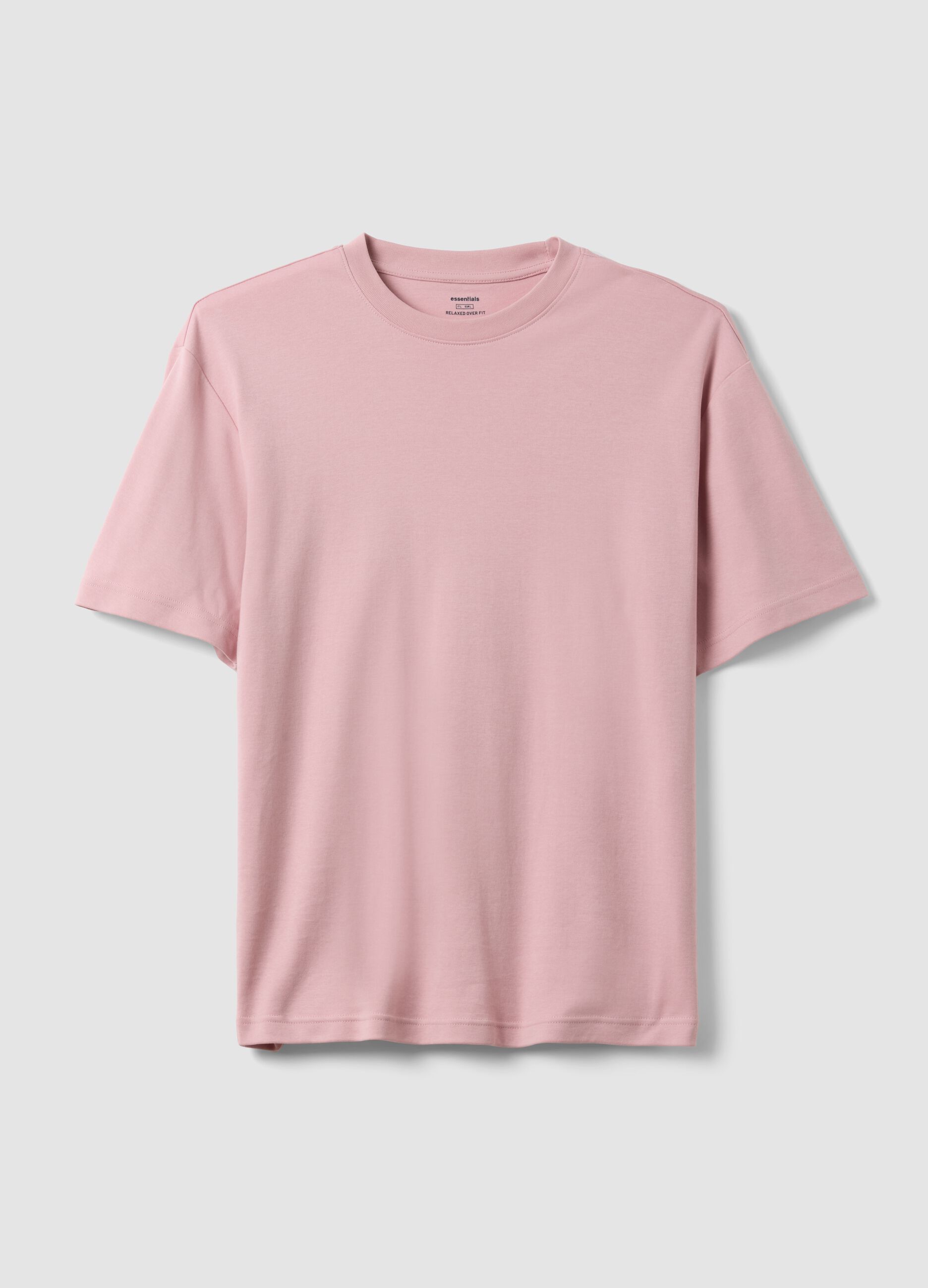 Pink pure cotton short-sleeve T-shirt &ndash; relaxed fit