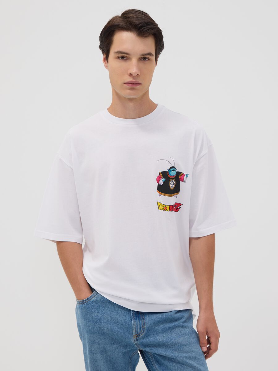 White 100% cotton T-shirt with Dragon Ball Z graphic print_0