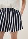 Multicolour striped linen-viscose blend shorts with elasticated waist, regular fit_3