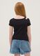 Black organic cotton T-shirt with cut-out shoulder_2