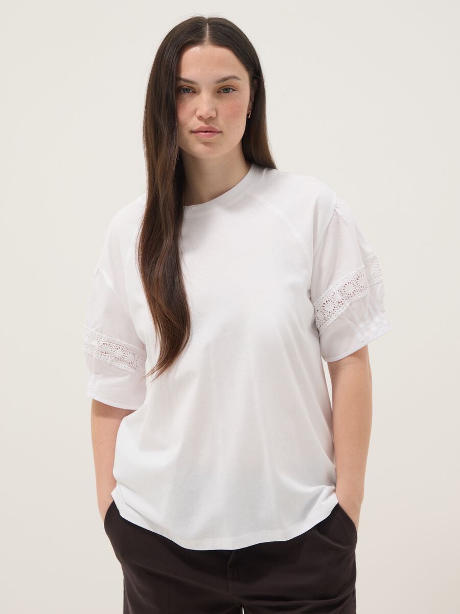 White pure cotton regular-fit T-shirt_1