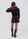 Girls&rsquo; black pure cotton denim shorts with star embroidery_1