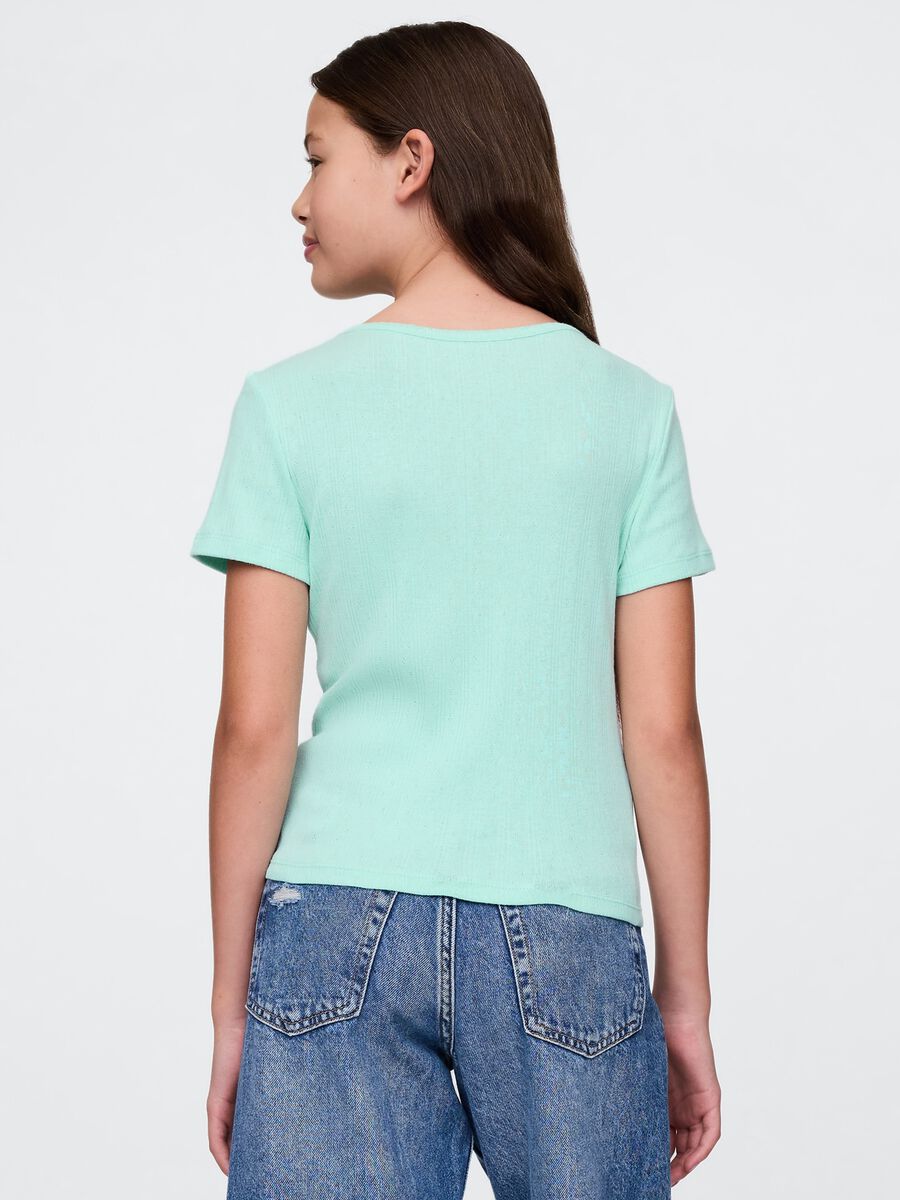 T-shirt in cotone a costine_1