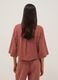 Camicia in misto viscosa e lino a righe bianche e rosse regular fit_2