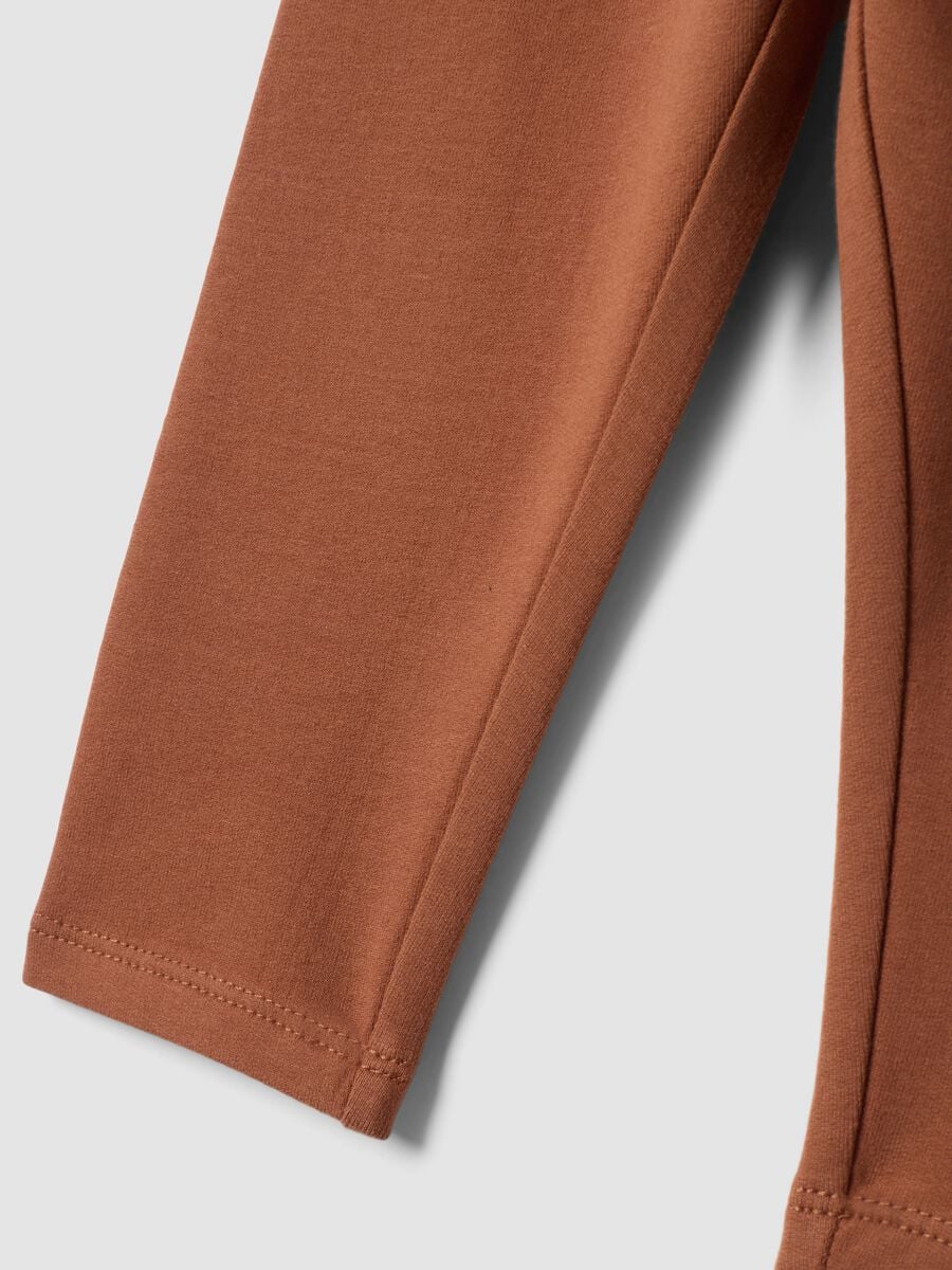 Brown organic stretch cotton leggings_3