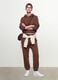 Brown cotton-blend hoodie with a regular fit_1