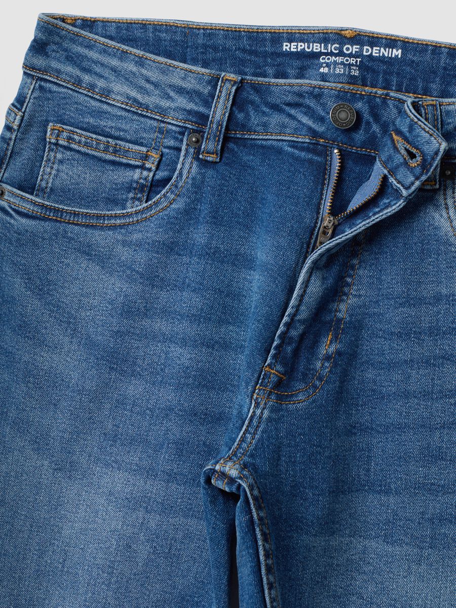 Blue stretch-cotton comfort-fit jeans_2