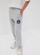 Grey pure cotton joggers with print, comfort fit for boys_2