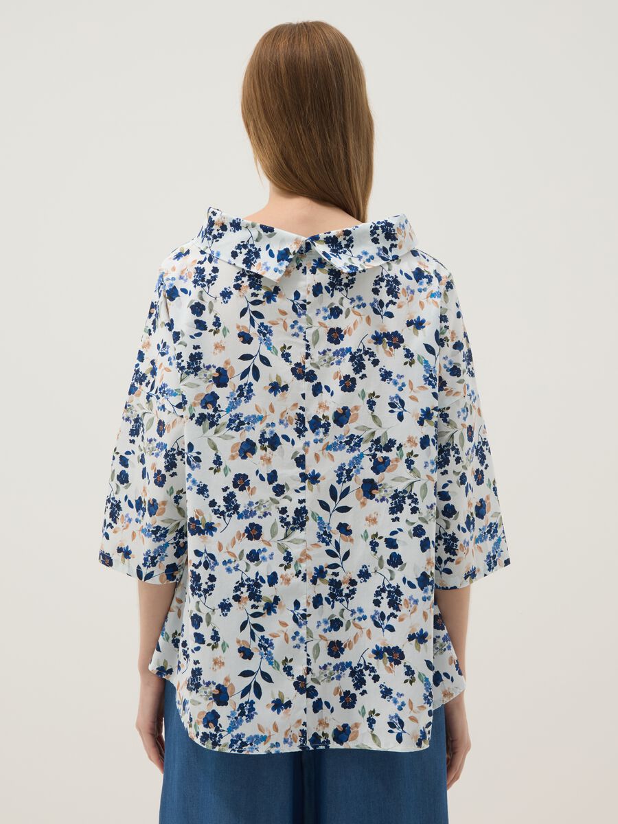 White floral stretch cotton blouse_3