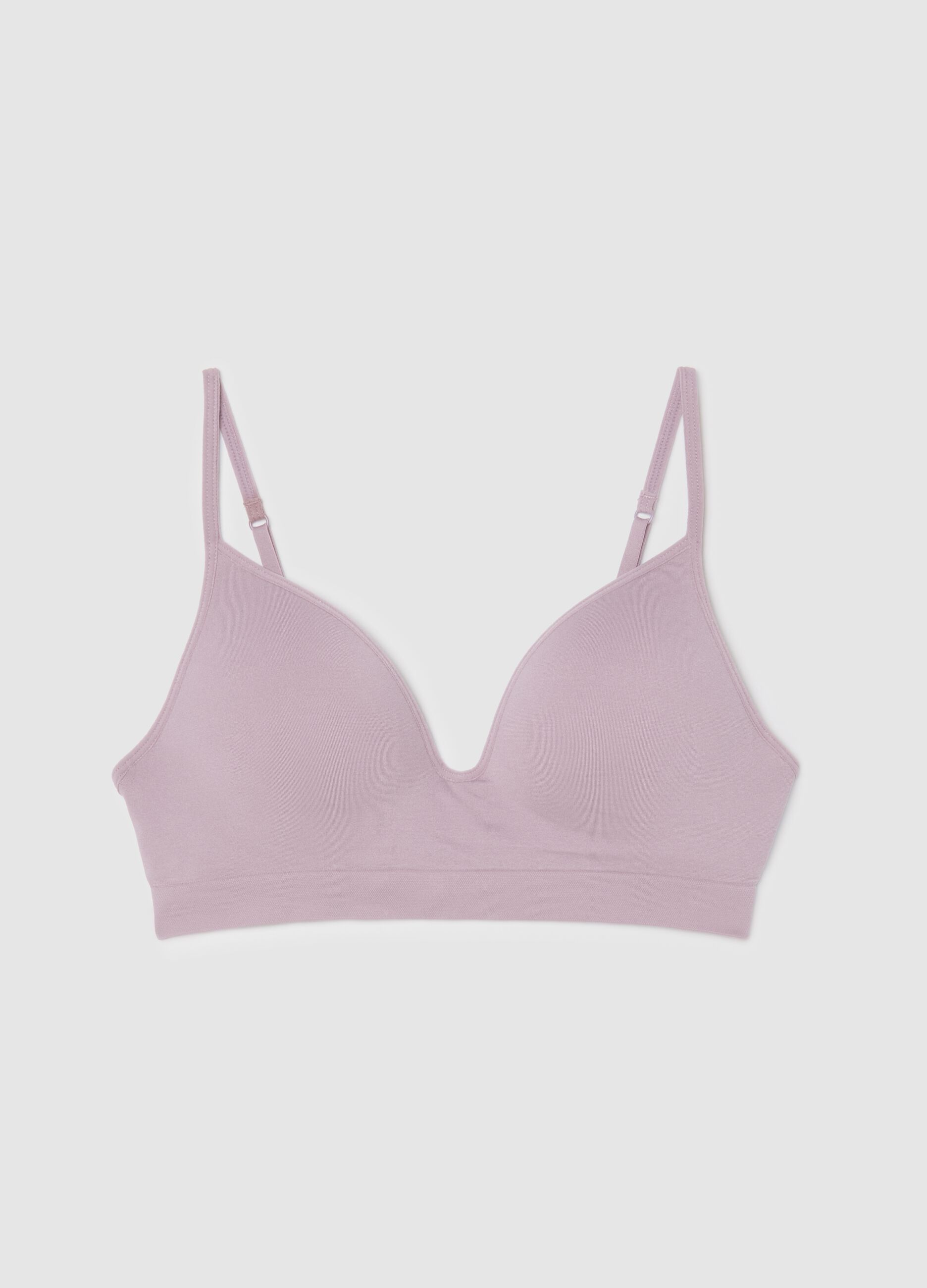Stretchable purple microfiber bralette