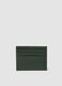 Green genuine leather card holder with side opening_2