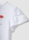 Girls' regular fit white stretch cotton t-shirt with flowers_3