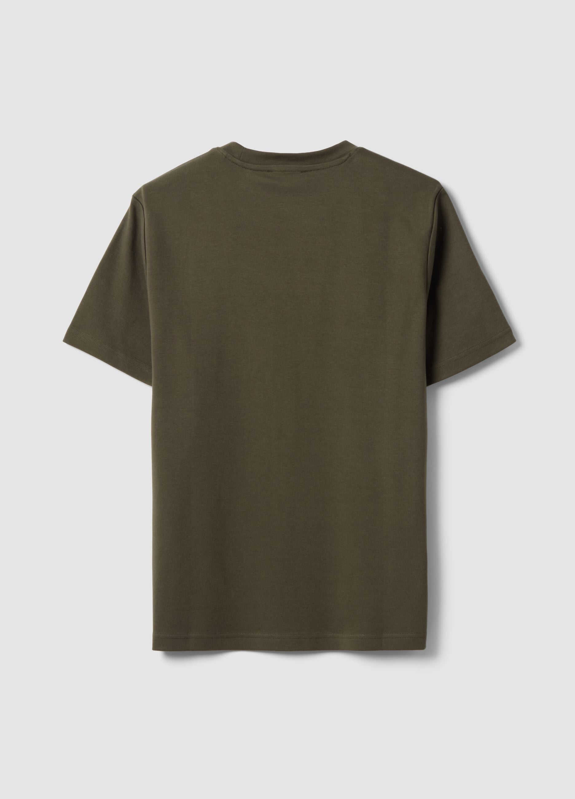 The Iconic Tee green pure cotton regular-fit short-sleeve T-shirt