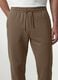 Brown cotton-blend joggers, regular fit_3