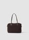 Brown handbag with double handles and zip_0