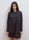 Brown stretch viscose micro-check regular-fit blazer_2