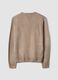 Brown V-neck jumper, regular fit_2