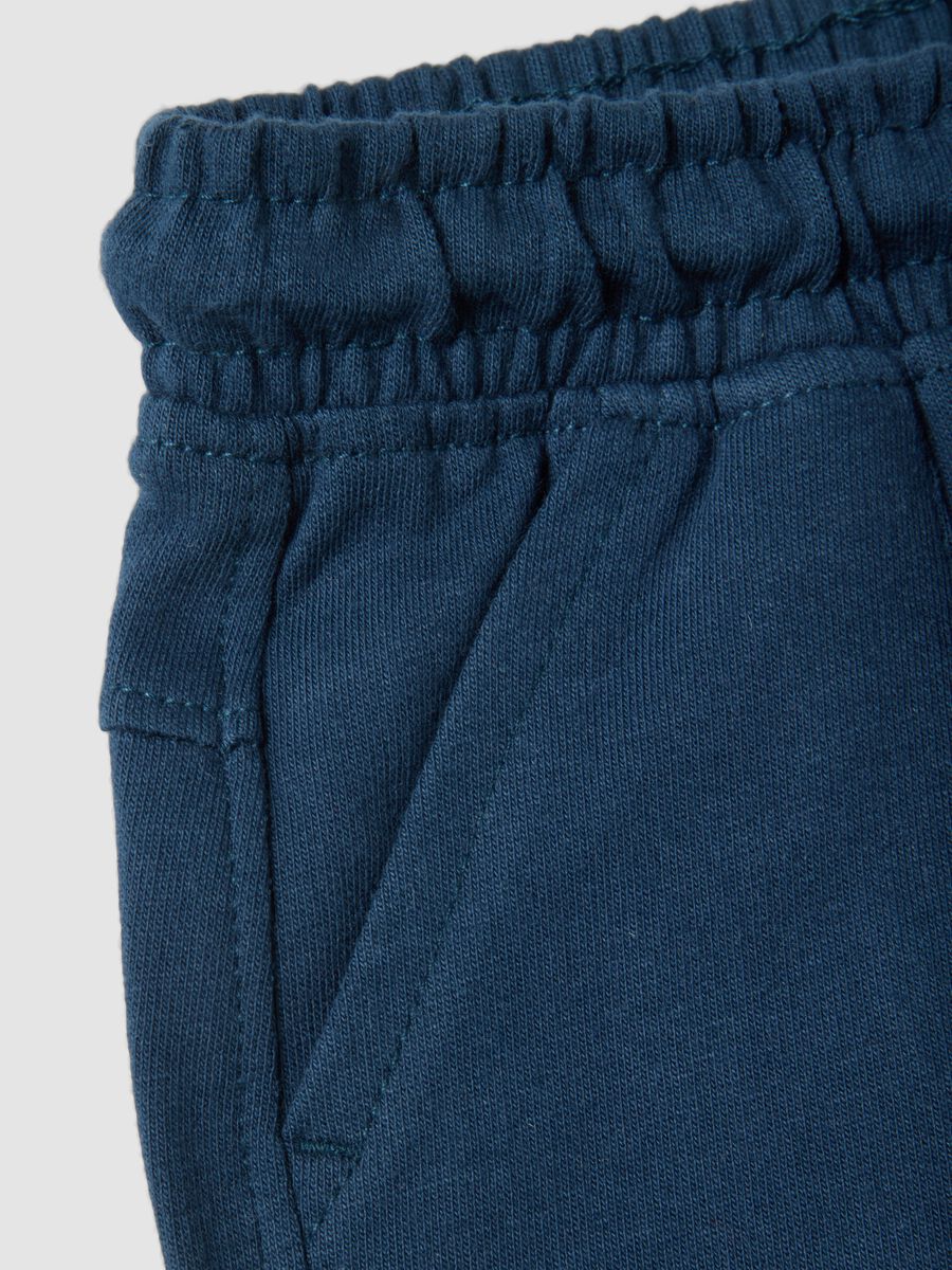 Shorts in puro cotone blu da bimbo regular fit_3